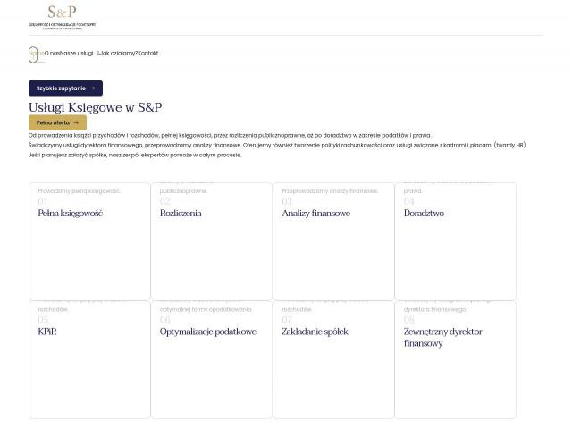 Zobacz S&P Księgowość i Optymalizacje Podatkowe sp. z o.o.