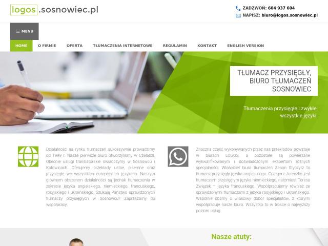 Zobacz Biuro Tłumaczeń LOGOS Sosnowiec