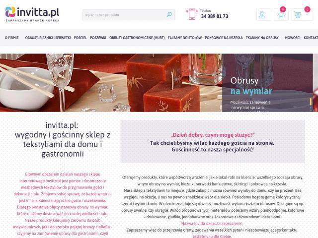 Zobacz Invitta - Tekstylia dla restauracji